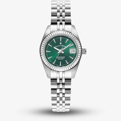 Jacques du Manoir Ladies Inspiration Classic Green Dial Stainless Steel Bracelet Watch JWL02103