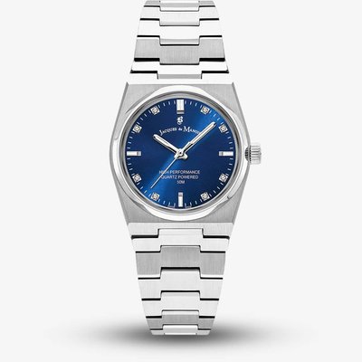 Jacques du Manoir Ladies Horizon Blue Dial Stainless Steel Bracelet Watch JWL03602