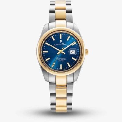 Jacques du Manoir Ladies Allure Blue Dial Two Tone Stainless Steel Bracelet Watch JWL03805