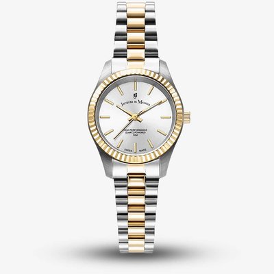 Jacques du Manoir Ladies Inspiration Prime Silver Dial Two Tone Bracelet Watch JWL04005
