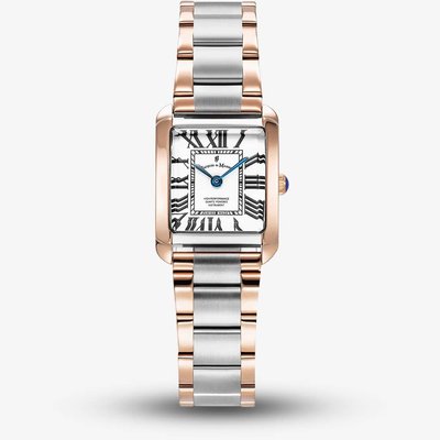 Jacques du Manoir Ladies Emily White Dial Two Tone Bracelet Watch JWL04404