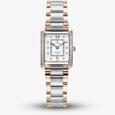Jacques du Manoir Ladies Emily White Dial Rose Gold Two Tone Bracelet Watch JWL05504
