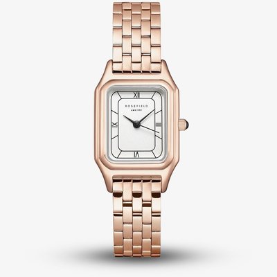 ROSEFIELD Ladies Ivy White Dial Rose Gold Bracelet Watch OCWRSR-OC04
