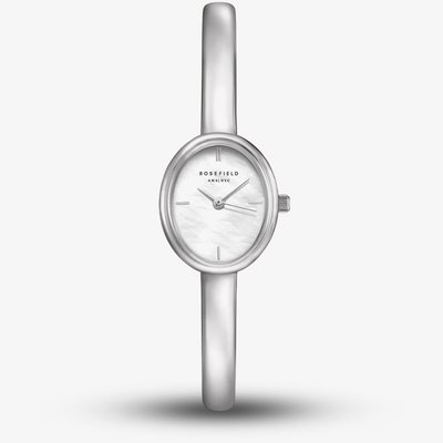 ROSEFIELD Ladies Studio Bangle S White Mother of Pearl Dial Bangle Bracelet Watch STWSSS-ST07
