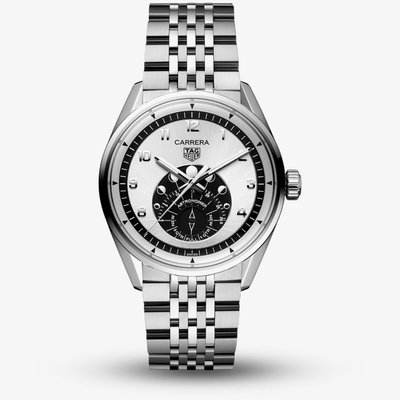 TAG Heuer Mens Astronomer Stainless Steel Moonphase Watch WBX2110.BA0044