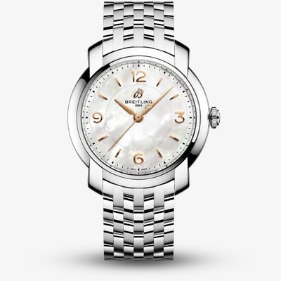 Breitling Ladies Premier 32 Mother Of Pearl Dial Bracelet Watch A77330121A2A1