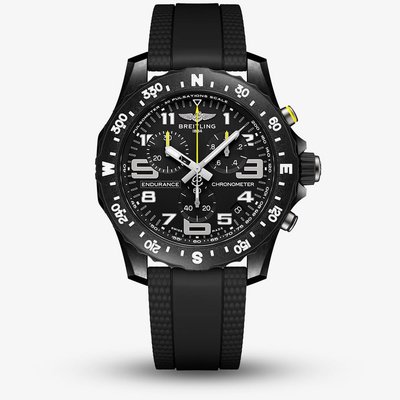 Breitling Mens Endurance Pro 44 Chronograph Black Rubber Strap Watch X82310E51B1S2