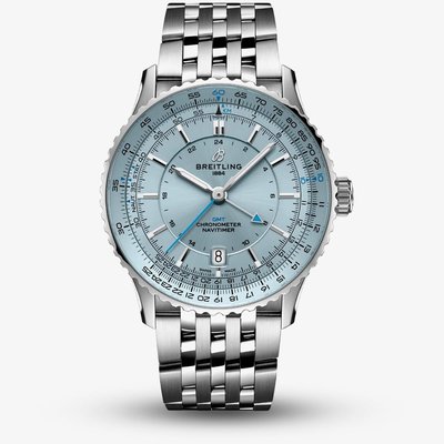 Breitling Mens Navitimer Automatic GMT 41 Blue Dial Watch A32310171C1A1