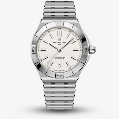 Breitling Mens Chronomat B31 40 White Dial Stainless Steel Bracelet Watch AB3114101A1A1