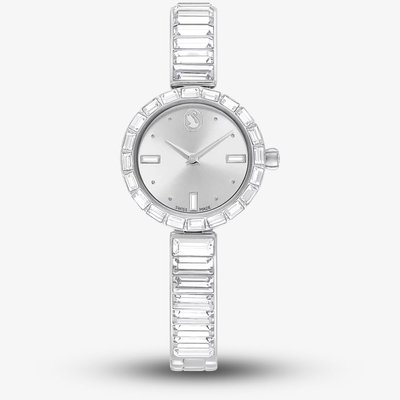 Swarovski Matrix Crystal Silver Tone Bangle Watch 5677487