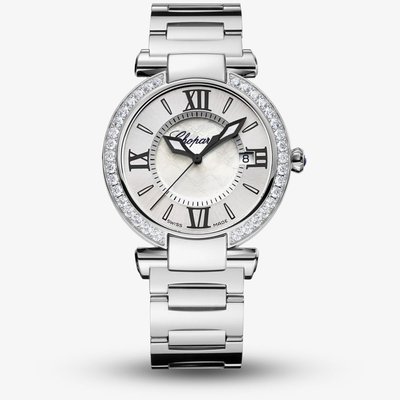 Chopard Imperiale Silver Diamond Bezel Bracelet Watch 388532-3004