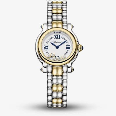 Chopard Ladies Happy Sport The First 26mm Two Tone Bracelet Watch 278633-4001