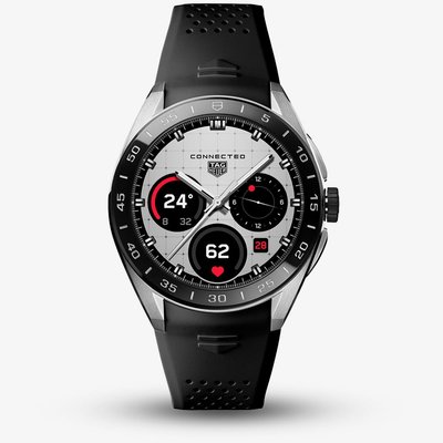 Tag Heuer Mens Connected Calibre E5 45mm Black Rubber Strap Watch SBT8A10.BT6292
