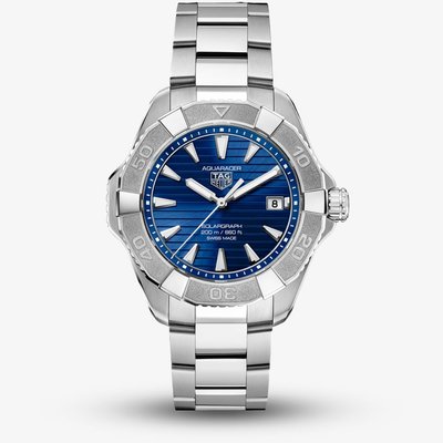 TAG Heuer Mens Aquaracer Professional 200 Solargraph Blue Dial Stainless Steel Bracelet Watch WBP1117.BA0047