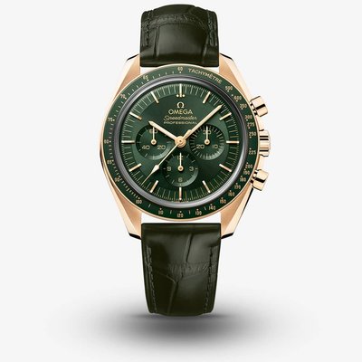 OMEGA Speedmaster Moonwatch Chronograph Brown Leather Strap Watch 310.63.42.50.10.001
