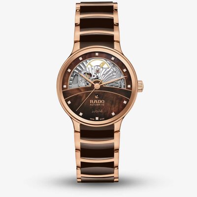 Rado Centrix Automatic Diamond Open Heart Half Skeleton Watch R30029902