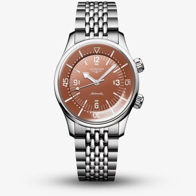 Longines Legend Diver Brown Watch L3.764.4.96.6