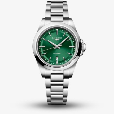 Longines Ladies Conquest Mint Green Dial Stainless Steel Bracelet Watch L3.350.4.09.6