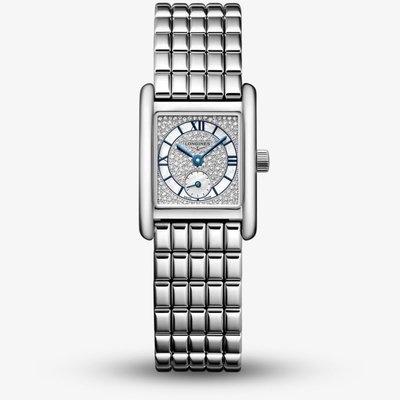 Longines Ladies Mini Dolcevita Silver Diamond Dial Bracelet Watch L5.200.4.87.6