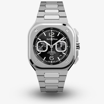 Bell & Ross Mens Instruments BR 05 Chrono Black Steel Watch BR05C-BLC-ST/SST
