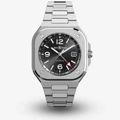 Bell & Ross Mens BR05 GMT Automatic Watch BR05G-BL-ST/SST