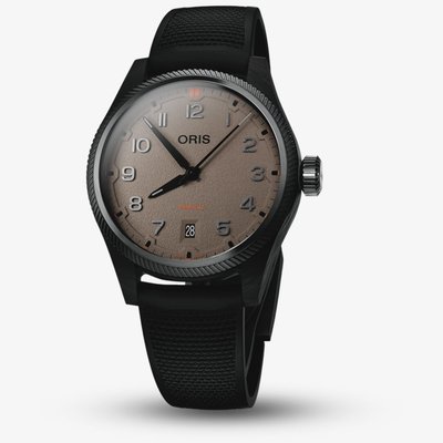 Oris Mens Propilot Desert Edition Brown Dial Black Rubber Strap Watch 01 733 7802 8766-07 4 20 30GLC