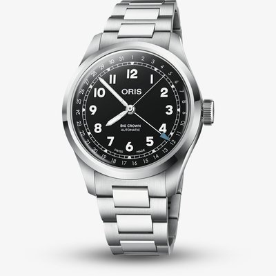 Oris Mens Big Crown Pointer Date Black Dial Watch 01 754 7798 4064-07 8 20 06