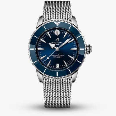 Breitling Mens Superocean Heritage Automatic 36mm Blue Dial Watch A10390161C1A1