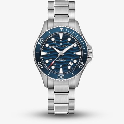 Hamilton Mens Khaki Navy Scuba 40mm Automatic Blue Dial Stainless Steel Bracelet Watch H82425140