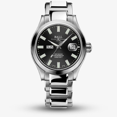 BALL Mens Limited Edition Engineer III Marvelight Chronometer Day Date Black Dial Watch NM9036C-S1C-BK