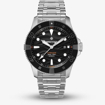 Bremont Mens Supermarine 500m Black Dial Watch SM43-DT-SS-BK-B