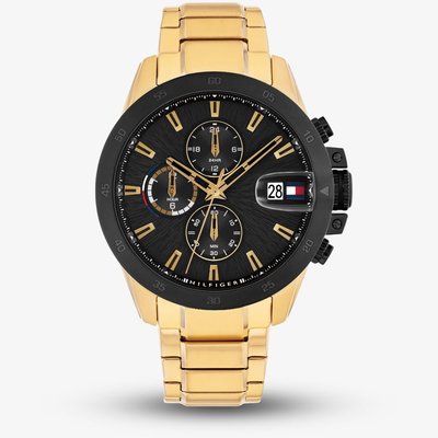 Tommy Hilfiger Mens Jameson Gold Chronograph Watch 1792199