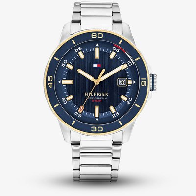 Tommy Hilfiger Mens Remy Blue Dial Bracelet Watch 1792229