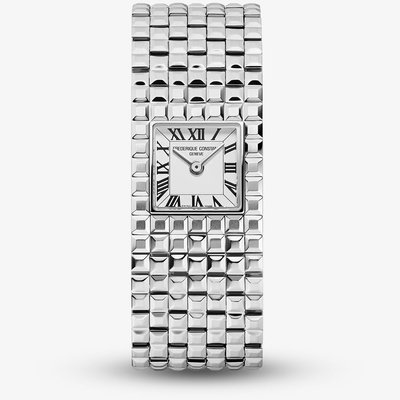 Frederique Constant Ladies Manchette Silver Tone White Dial Watch FC-200WR1MC6B