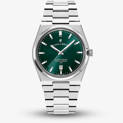 Jacques du Manoir Mens Horizon Green Dial Bracelet Watch JWG03503