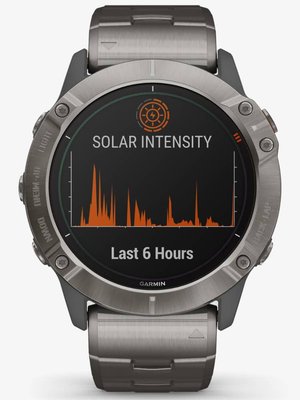 Garmin Unisex Fenix 6X Pro Solar Edition Titanium Bracelet Watch 010-02157-24
