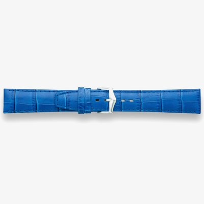 Darlena Lulworth Blue Leather Silver Buckle Watch Strap 1209