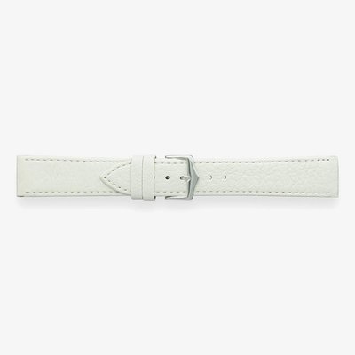 Darlena York White Anti Allergy Leather Watch Strap LS1302 WHT 14MM (4) (SS)