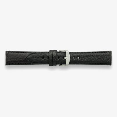 Darlena Redhill Black Bison Leather Watch Strap LS1358 BLK 20MM (1) (SS)