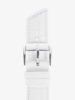 HIRSCH Princess 20mm Medium White Leather Watch Strap 02628101-2-20