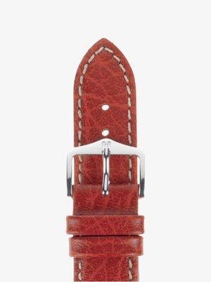 HIRSCH Jumper 22mm Long Red Leather Watch Strap 04402020-2-22
