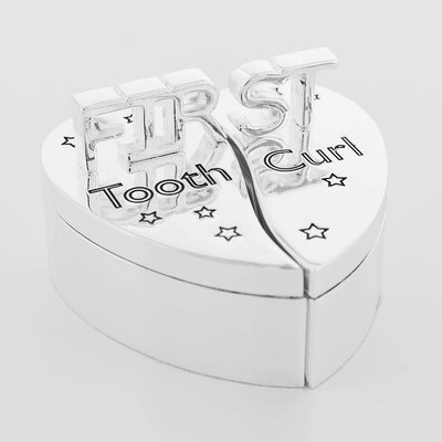 Celebrations Silver Plated First Tooth First Curl Boxes Gift CG140