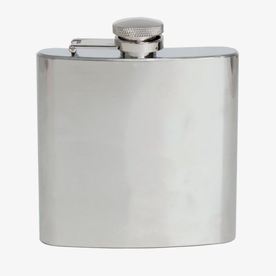 Brushed Stainless Steel Engravable 6oz Hip Flask HF-18