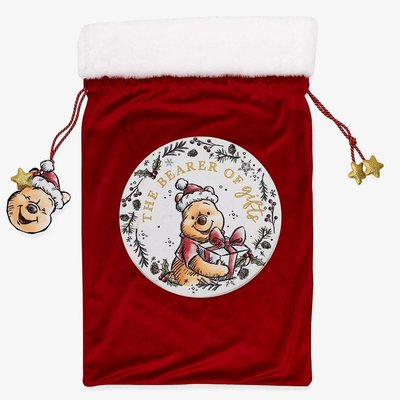 Disney Winnie The Pooh Red Christmas Sack Homeware XM9666