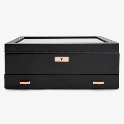 WOLF Axis Copper 10 Piece Watch Box With Drawer 488216