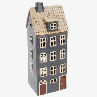 Village Pottery Tall 4 Story House Tealight Candle Holder 350060