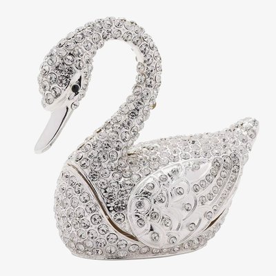 Treasured Trinkets Crystal Swan Trinket Box 15786