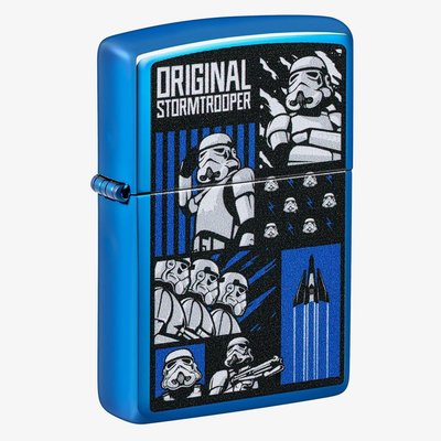Zippo Original Stormtrooper Collage Blue Polish Lighter 20446-125183