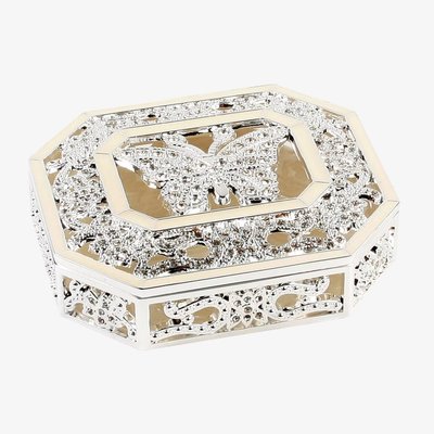 Silver Butterfly Trinket Box 14138