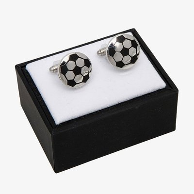 Equilibrium Silver Plated Football Cufflinks 69650